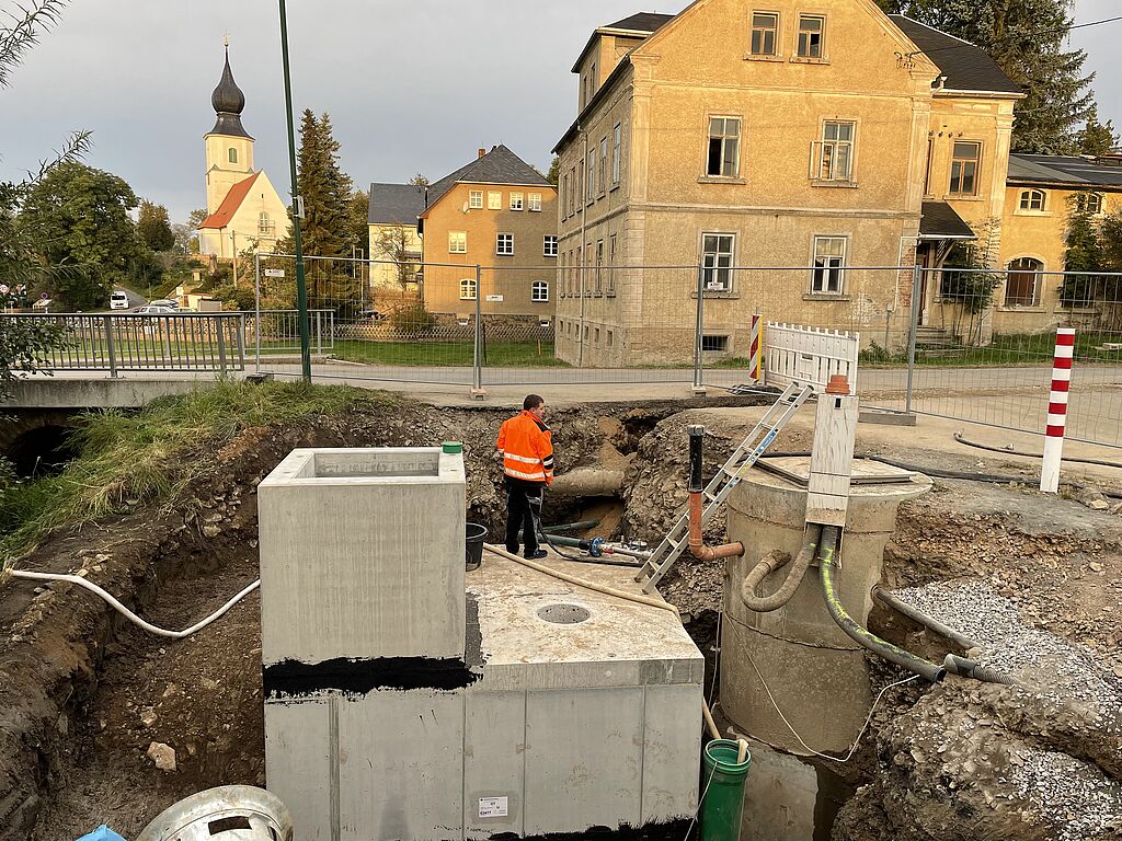 Abwasserdruckleitung von Colmnitz nach Klingenberg in Betrieb genommen