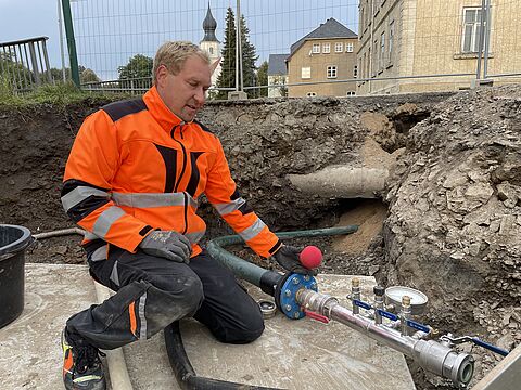 Abwasserdruckleitung von Colmnitz nach Klingenberg in Betrieb genommen